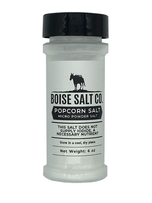 Boise Salt Co – Popcorn Salt – 6oz Shaker – Micro Powder Flour Salt...