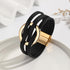 Fuqimanman2020 Circle Charm Leather Wrap Bracelet Boho Handmade Layered Cuff Bracelets for Women Teen Bohemian Multi Strand Bangle Bracelets Holid...