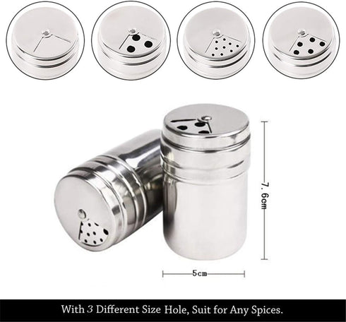 Gift Set Spice Jar With Shaker Tops Food Seasoning Dressing Bottle with Travel Bag Salt/Sugar/Spice/Pepper/Cheese Shaker Kitchen Gadget for Campin...