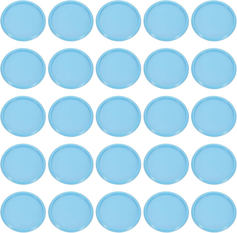 PATIKIL 35mm 1-1/2" Light Blue Plastic Round Book Binding Discs, 55 Pcs Discbound Expansion Discs Plating Round Binder Rings for DIY Notebook Plan...