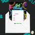 Desert Cactus Neon Happy Birthday Invitations Invite Cards (10 Count) With Envelopes Boys Girls Kids Party (10ct)...