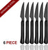black steak knives Ultra-Sharp Cutlery Set,Dinner Knives 6-Piece Stainless Steel kitchen Serrated Best chef Knife....