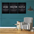 BWSPACE Grind Hustle Execution Wall Art Motivational Wall Decor Office Wall Decor Pictures Posters 3 Pieces Framed Canvas Wall Art Prints Artwork ...
