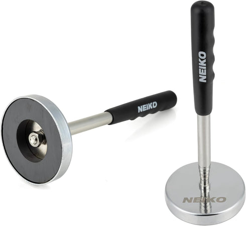 NEIKO 53426A 35LB Magnetic Pick Up Tool, Large Magnet with 3.3" Head, Extendable Magnetic Sweeper on a Stick up to 33.5 Inches, Nail Finder Pickup...