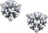 925 Sterling Silver Cubic Zirconia Stud Earrings 7 mm Round Rhodium Plated...