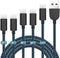5Pack (3/3/6/6/10FT) Fast Charging 3A USB-C to USB-A Cable Rapid Charger Quick Cord Compatible Samsung Galaxy S10 S9 S8 Plus, Note 10 9 8, LG V50 ...
