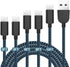 5Pack (3/3/6/6/10FT) Fast Charging 3A USB-C to USB-A Cable Rapid Charger Quick Cord Compatible Samsung Galaxy S10 S9 S8 Plus, Note 10 9 8, LG V50 ...