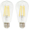 BoostArea LED Light Bulb, Pack of 2 LED Edison Bulb, 6 Watt Light Bulbs (60W Equivalent), 800 Lumens, 2700K Warm White, CRI 80+, 120V, E26 Base Le...