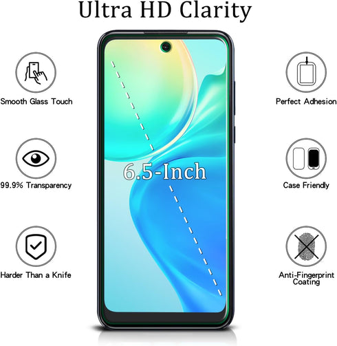MAYtobe [2-Pack Screen Protector Designed for Motorola Moto G Play (2023) Tempered Glass, Bubble Free, Case Friendly...