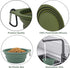 2 Pack Collapsible Dog Travel Bowls (21oz/600ml), 100% Food Grade Silicone Integrated Molding, No Plastic Rim, Portable Pet Feeding Watering Dishe...