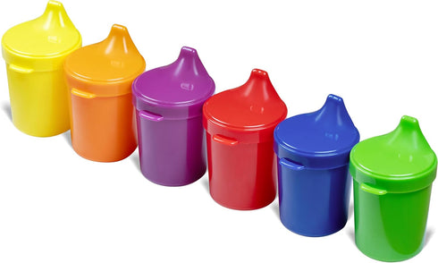 Toddler Sippy Cups - Set of 6 Spill Proof Cups for Toddlers 5 Ounce - Small Baby Cups with Lids Dishwasher Safe BPA Free Kids Sippy Drinking Cups...