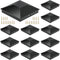 4×4 Fence Post Caps(Actual 3.5" x 3.5"), 12 Pack Outdoor Decorative Deck Post Caps Cover with 24 Screws and Easy Installation Post Caps, Protect W...