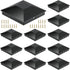 4×4 Fence Post Caps(Actual 3.5" x 3.5"), 12 Pack Outdoor Decorative Deck Post Caps Cover with 24 Screws and Easy Installation Post Caps, Protect W...