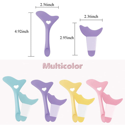 Eyeliner Stencils 4Pcs Reusable Silicone Eyeliner Aid Mascara Shield Eyeliner Eyelash Eyeshadow Lipstick Applicator Guide Tool Multifunctional Eye...