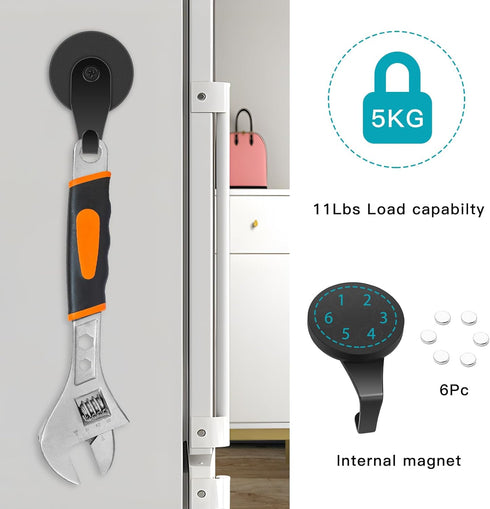 FYY Magnetic Wreath Hanger, 2 Pack Heavy Duty Magnets with Hook for Refrigerator, Christmas Decoration Magnetic Hooks for Metal Front Door, Cruise...