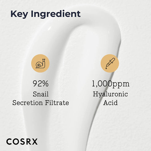 COSRX Snail Mucin 92% Moisturizer, Daily Repair Face Gel Cream Tube Type for Dry, Sensitive Skin, Not Tested on Animals, No Parabens, No Sulfates,...