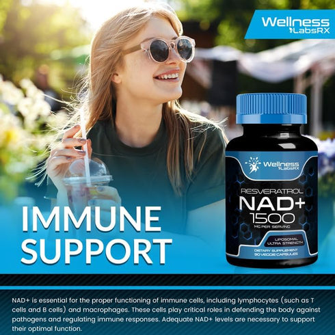 NAD Supplement, 1500mg - Liposomal NAD+ Supplement with Resveratrol, Nad Plus Boosting Supplement - Support Cellular Health, Stamina & Healthy Agi...