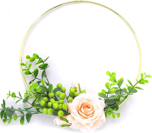 12Pcs 5 Inch Gold Dream Catcher Metal Rings Floral Hoops Wreath Macrame Creations Ring for Crafts DIY...