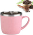 220ml Pink Coffee Cup, Stainless Steel Insulated Pot Coffee Mug with Handle for Water Coffee Juice Milk, Home, School, Outdoor(Pink)...