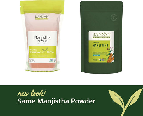 Banyan Botanicals Manjistha Powder – Organic Manjistha Supplement – Ayurvedic Blood Cleanse & Lymphatic System Support* – ½ lb. – Non-GMO Sustaina...