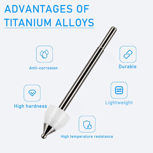 No Wore Out Titanium Alloy Replacement Fine Tips fit for Samsung S Pen Creator Edition, Precise Enhance Smooth Ballpoint Note Taking Nibs,2 Pcs...