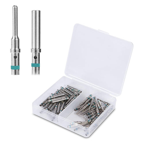 MUYI 30 Pairs DT Connector Terminals Kit, Size 16 Solid Barrel Common Contacts Male Pins & Female Sockets for Wire Harness 20-14AWG...