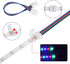 SUPERNIGHT 3528 2835 4 Pin 8mm LED Strip Connector, RGB Rope Lights Connector Kit, Gapless Solderless Clip, 32.8ft Extension Wire Cable, L Shape P...