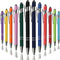 Ballpoint Pen with Stylus Tip, Soft Touch Click Metal Pen, 1.0mm Medium Point, Black Ink, 12 Count(Mixed Color)......