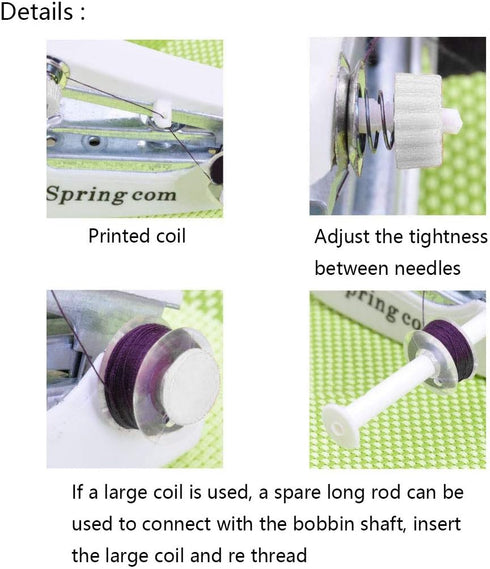 Portable Manual Sewing Machine Set 25x15.5x3.5cm Hand Sewing Machine for Clothing, Silk, Hem, Curtain, Fabric......