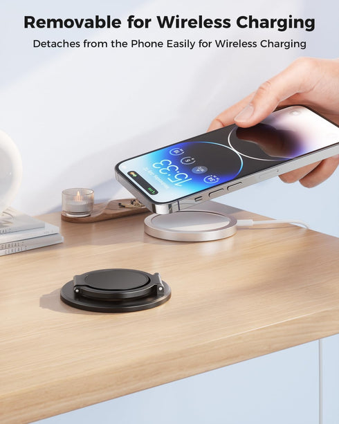 SUPERONE Magnetic Ring Holder for MagSafe Dual-Side Magnetic, Removable Gym Phone Grip with Kickstand for iPhone 15/14/13/12/ Series MagSafe Case ...