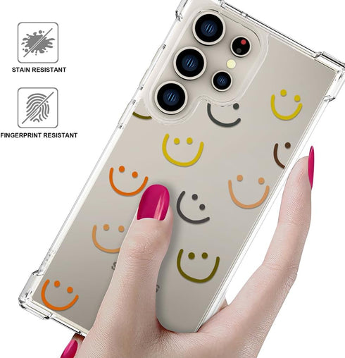 Case for S24 Ultra Case for Women Cute Phone Case Clear Design, Compatible with Samsung Galaxy S24 Ultra Case Transparent Cool Kawaii Protective,S...