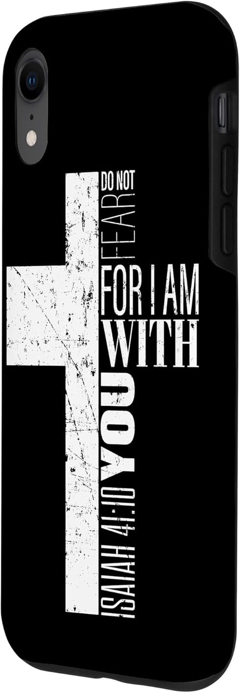 iPhone XR Bible Verse Phone Case Men Dad Isaiah 41 10 Christian Cross Case...
