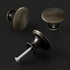 4X Oil Rubbed Cabinet Knobs Antique Bronze Cabinet Hardware Round Vintage Dresser Door Knob Pull Handles 30mm/1.18in for Closet Chest Bathroom Kit...