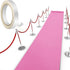 Shappy Carpet Runner Rug 55GSM Thickness with Carpet Tape Hallway Rug for Wedding Party Graduate Dance Floor Outdoor Accessories(Pink, 4 x 16.4 Fe...