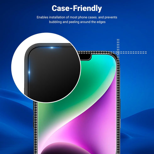 JINTONG 4 Pack Tempered Glass Screen Protector for iPhone 14 Plus (6.7 Inch) 9H Shatterproof Tempered Glass Film, Scratch Resistant, Case Friendly...