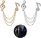2 Pack Men's Music Note Mark Brooch Lapel Pin Badge Hanging Chains Collar Brooches Pin for Career Suit Tuxedo of Shirts Tie Hat Scarf for Boyfrien...