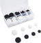 PH PandaHall 48pcs 4 Size Flatback Fabric Covered Button Black White Fabric Metal Shank Buttons Craft Buttons for Suits Gowns Blouses Shirts DIY S...