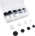PH PandaHall 48pcs 4 Size Flatback Fabric Covered Button Black White Fabric Metal Shank Buttons Craft Buttons for Suits Gowns Blouses Shirts DIY S...