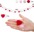 3 Pcs Felt Ball Heart Garlands - Felt Pom Pom Heart Hanging Ornaments for Anniversary, Wedding, Party Decors, Memorial Gifts, Grey White Red...