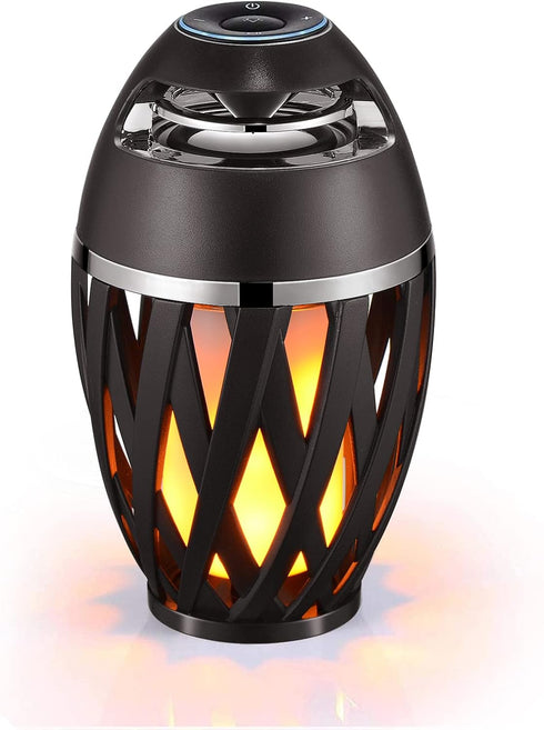 Led Flame Speaker Bluetooth Speaker,Dancing Flames Outdoor Indoor Portable Bluetooth Speaker &Torch Atmosphere Light USB...