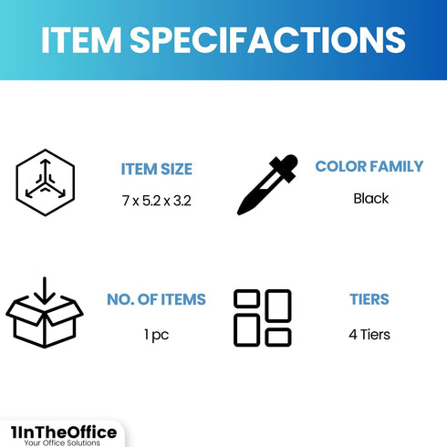 1InTheOffice Desk Mail Organizer, Mesh Vertical Desktop File Sorter, Multi Step Desk Sorter, 1 Pack...