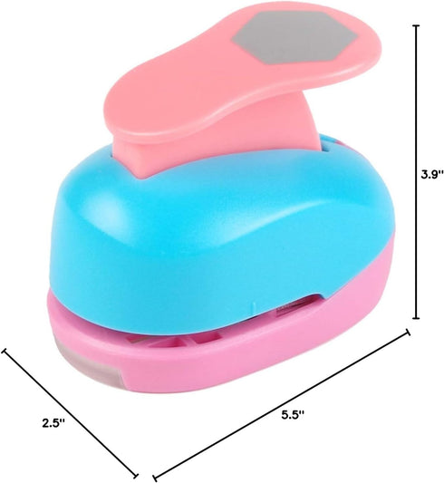 Hexagon Punch 1 inch Craft Lever Punch Handmade Paper Punch for Crafting Scrapbooking,DIY Card Making Candy Colour by Rondam...