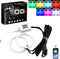 GrandviewTM 1-set 70MM Multi-Color RGB LED Halo Rings Light COB 72SMD Smart Phone iOS Android App Bluetooth Control Car Angel Eyes Circle Ring Hea...