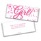 Pink It's a Girl Baby Shower Wrappers for Chocolate Bars, Gender Reveal Party Favors, DIY Party Decorations (24 Pack)...