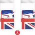 Beistle 2-Pack Union Jack Rectangular Plastic Tablecovers, Royal English Party Decorations, London Table Cloth, British Flag Party Décor, 54” x 10...