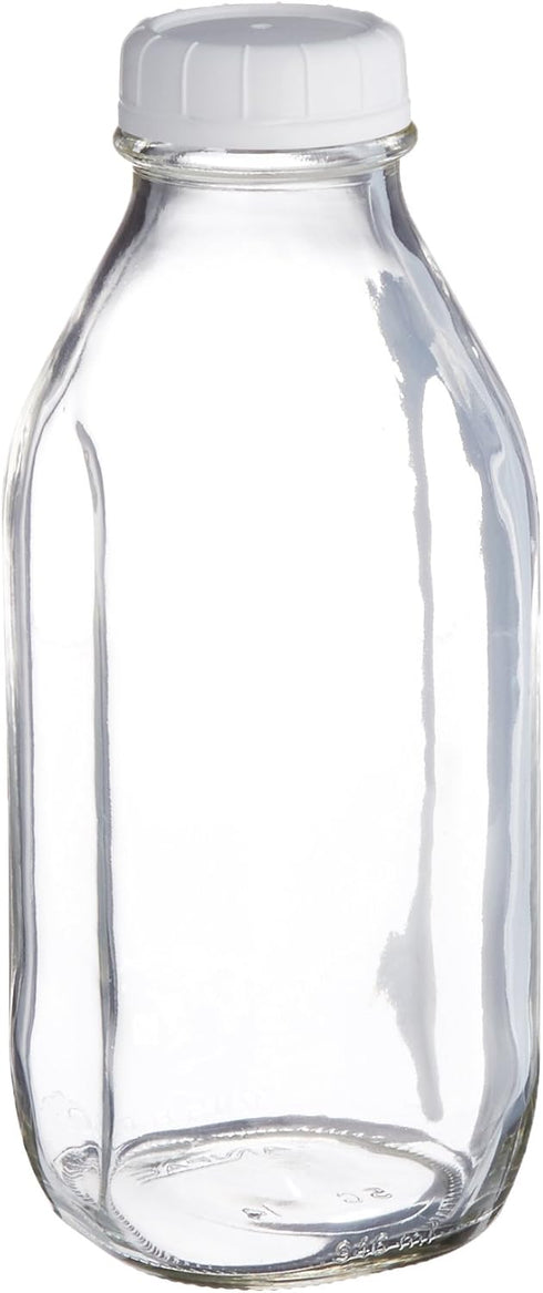 Libbey Glass Milk Bottle with Lid - 33.5 oz...
