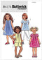 BUTTERICK PATTERNS B4176 Children's/Girls' Top, Dress, Shorts and Pants, Size 2-3-4-5...