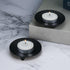 Iron Plate Candle HolderBlack Pillar Candle Holders for Table?Decorative Pillar Candle Plate?Pedestal Candle Stand for LED & Wax Candles, and Wax ...