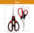 Kitchen Shears Set of 2, Heavy Duty Kitchen Scissors Seafood Scissors, Stainless Steel Sharp Food Cooking Scissors for Meat, Bones, Fish, Poultry,...