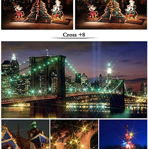 ZOMEI 55mm Star-Effect Cross Starburst Twinkle Lens + 4 Points Star Filter + 6 Points Star Filter + 8 Points Star Filter Set for Canon Nikon...